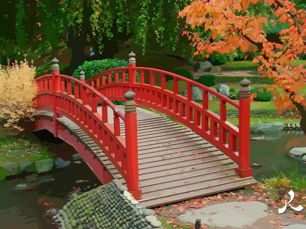 pont japonais au Jardin Albert Kahn