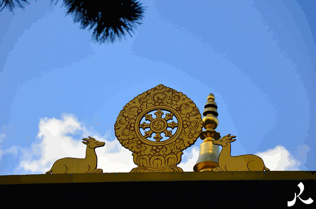 sur le toit de l'ashram
